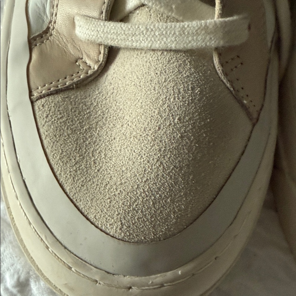 Stylish Oncept White and Tan High-Top Sneakers - Picture 11 of 11